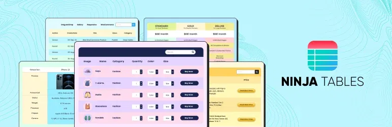 5 Best ARPrice Lite Plugins Alternatives: WordPress Pricing Table Plugins ninja-tables-banner