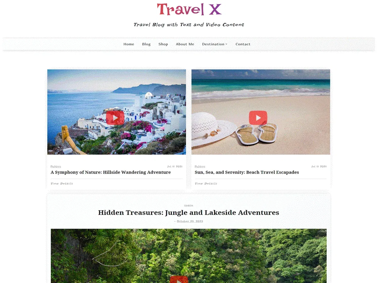 Stunning Travel Blog Theme